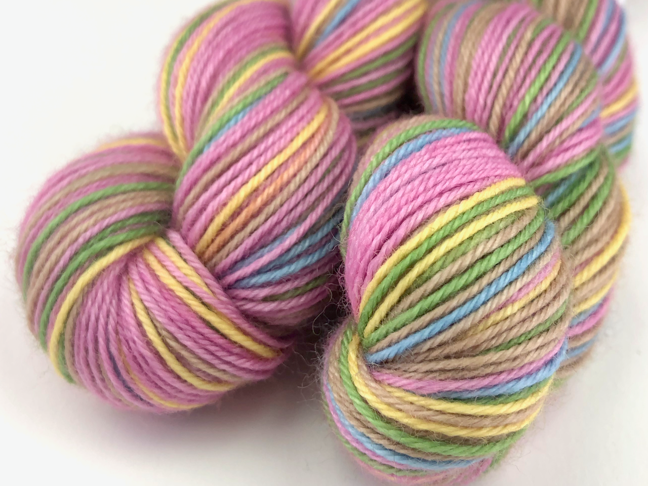 Wild rose self-striping sock yarn