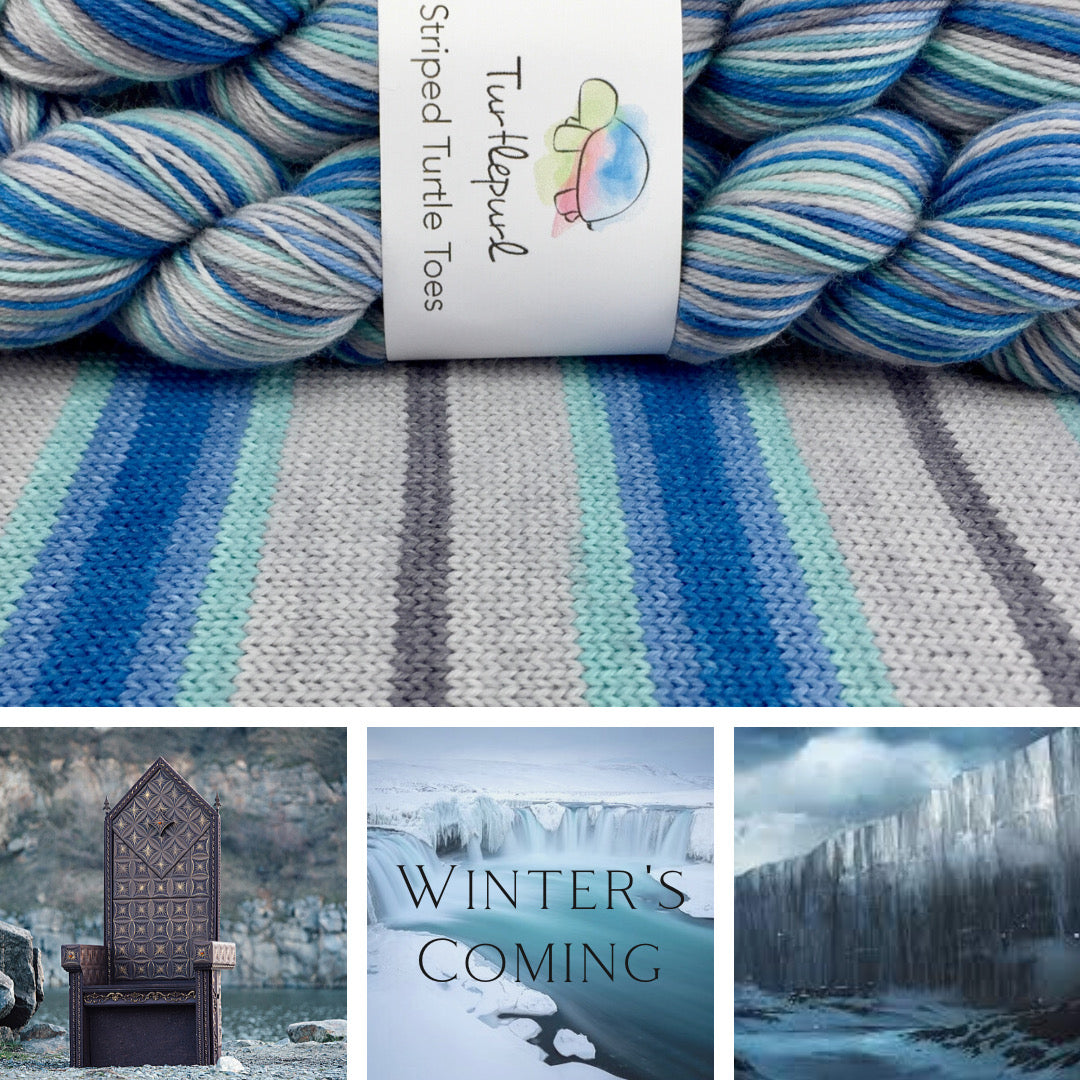 Winter's coming self-striping sock yarn