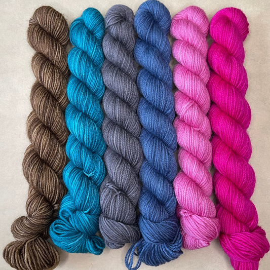 Heel and Toe Skeins Bundle #11 - Merino Sock Yarn