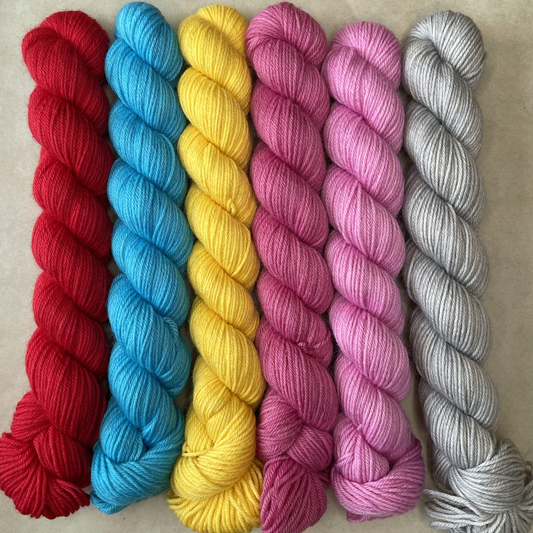 Heel and Toe Skeins Bundle #17 - Merino Sock Yarn