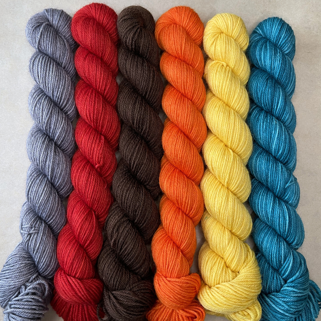 Heel and Toe Skeins Bundle #18 - Merino Sock Yarn
