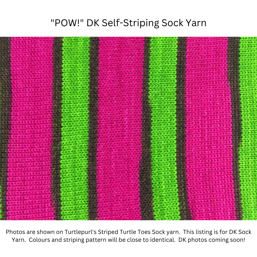 POW! With Heel and Toe - Merino DK Sock Yarn