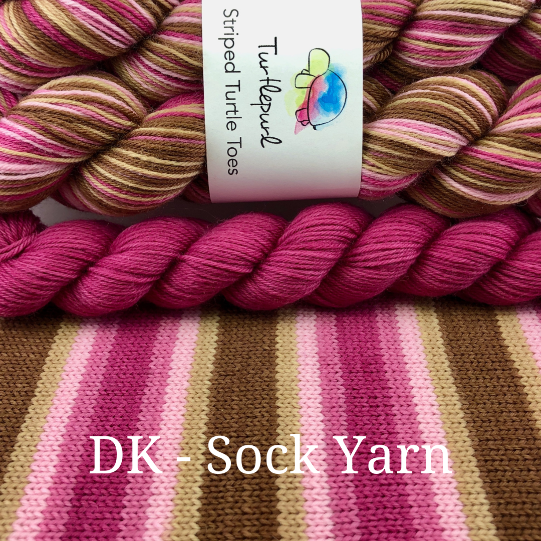 Kiss Kiss With Heel and Toe - Merino DK Sock Yarn