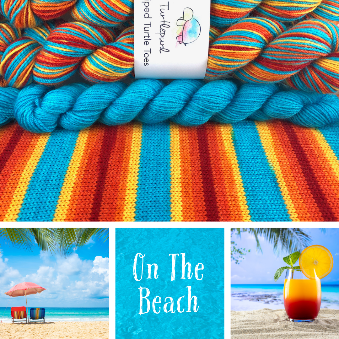 On The Beach With Heel and Toe - Merino Sock Yarn