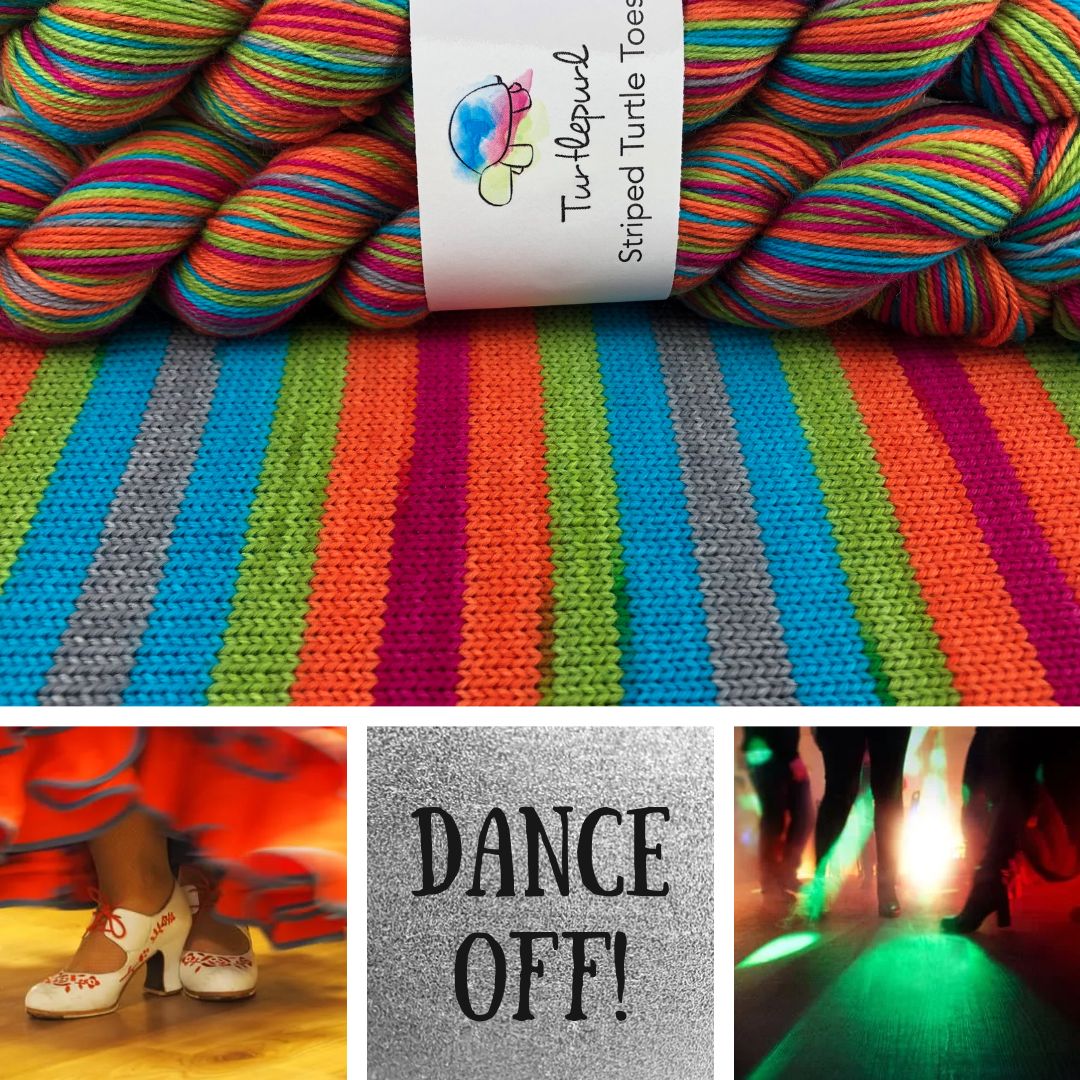 Custom Order - Tracy - Striped Turtle Toes Self-Striping - Merino Sock Yarn