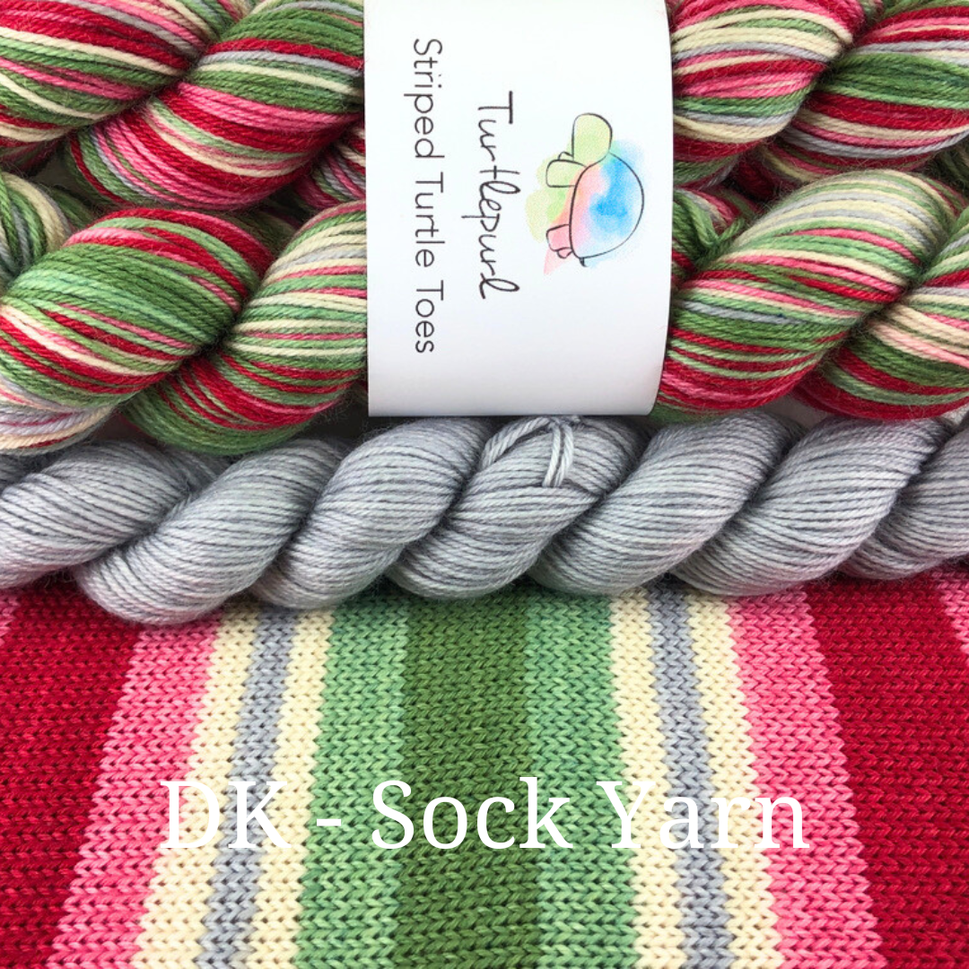 Sugar Plum Waltz With Heel and Toe - Merino DK Sock Yarn