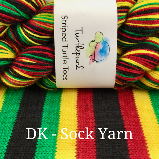 Rasta Merino DK Sock Yarn - Merino Sock Yarn - Ship by May 9th