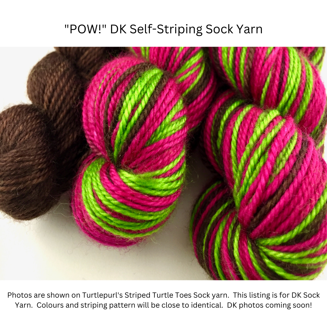 POW! With Heel and Toe - Merino DK Sock Yarn
