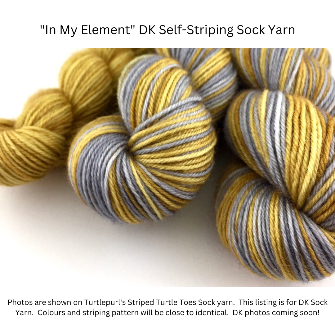 In My Element With Heel and Toe - Merino DK Sock Yarn