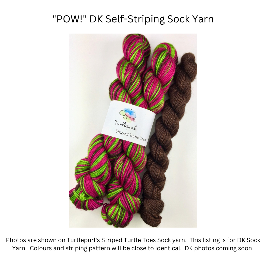 POW! With Heel and Toe - Merino DK Sock Yarn