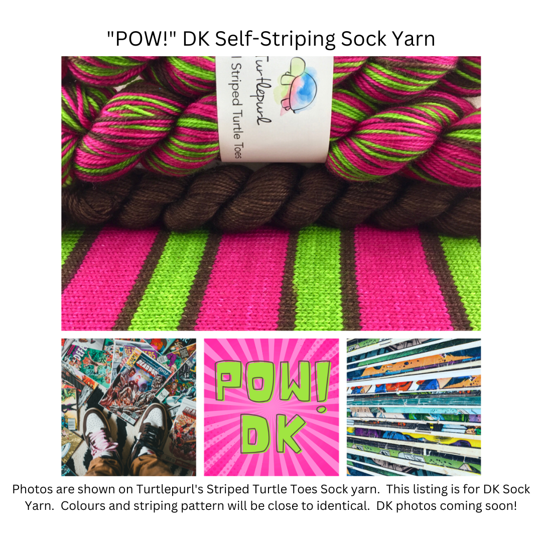POW! With Heel and Toe - Merino DK Sock Yarn