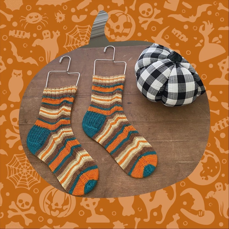 Pumpkin Spice With Heel and Toe - Merino Sock Yarn - Ship by Sept 2nd