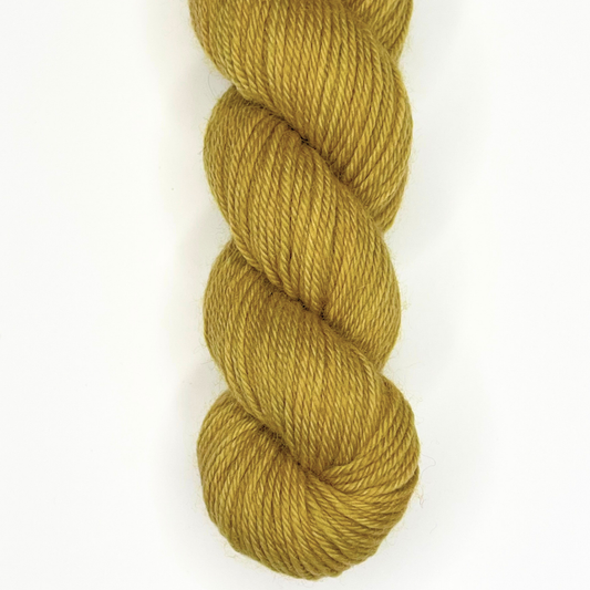 Yellow Gold "Bruised" - Heel and Toe Skein Merino Sock Yarn