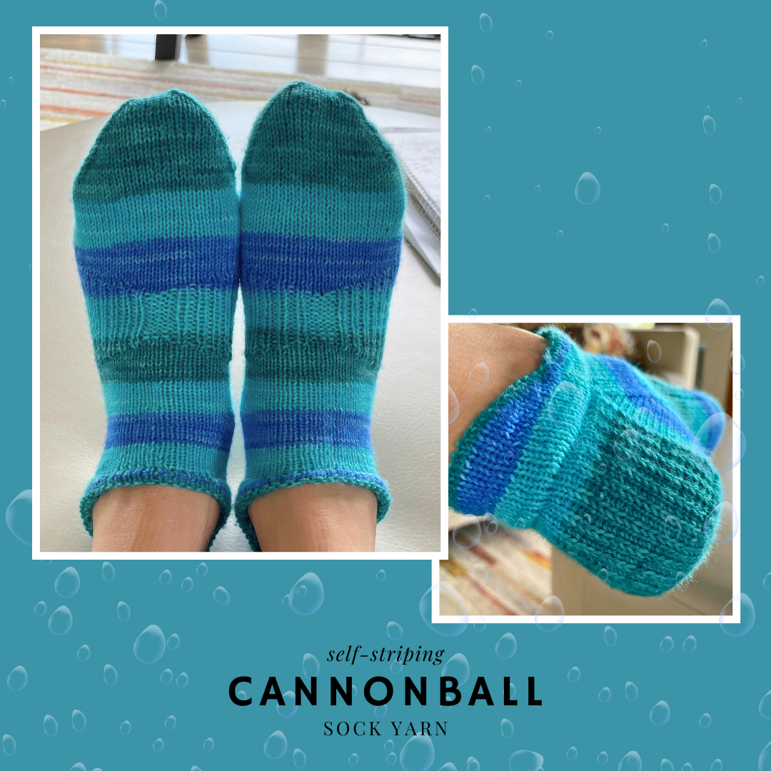 Cannonball With Heel and Toe - Merino Sock Yarn