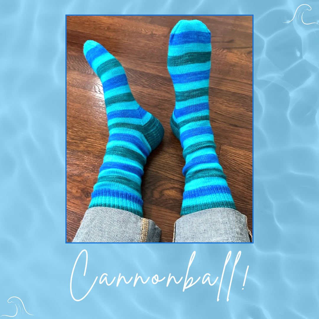 Cannonball With Heel and Toe - Merino DK Sock Yarn