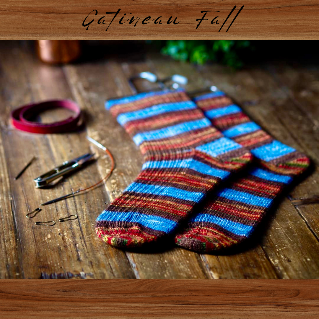 Gatineau Fall With Heel and Toe - Merino Sock - Ship by Sept 2nd