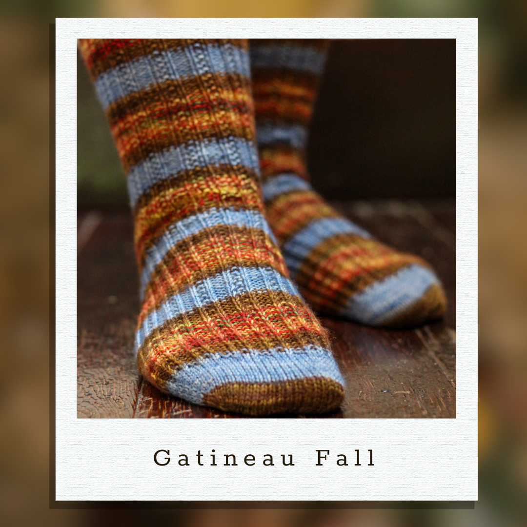 Gatineau Fall With Heel and Toe - Merino Sock - Ship by Sept 2nd