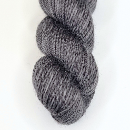 Deep Grey "I've Got My Eye On Ewe" - Heel and Toe Skein Merino Sock Yarn