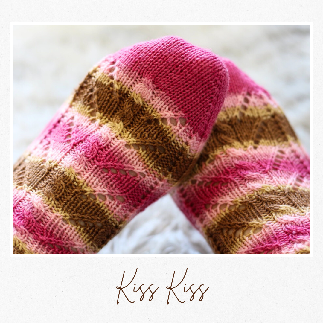 Kiss Kiss With Heel and Toe - Merino Sock Yarn