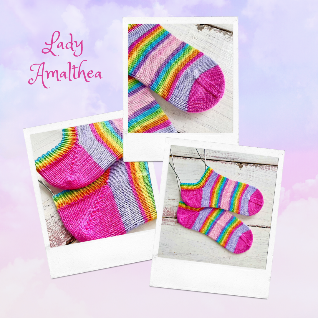 Lady Amalthea With Heel and Toe - Merino Sock Yarn