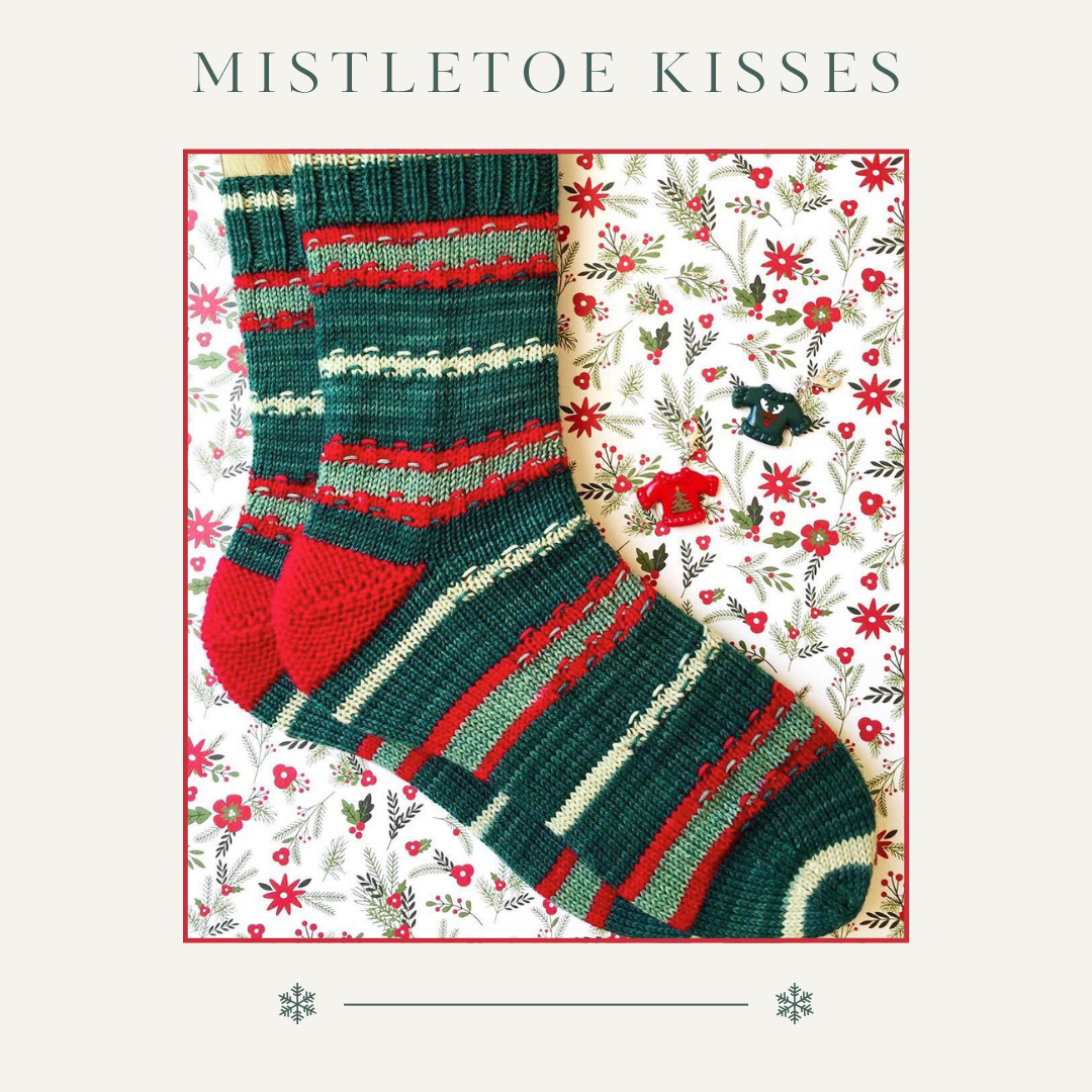 Mistletoe Kisses - Merino Sock Yarn - Ship by Nov 10th