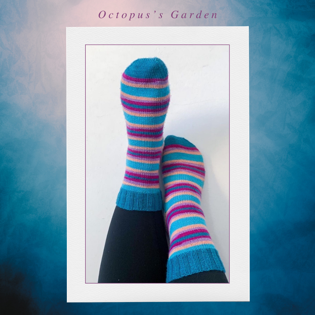 Octopus's Garden With Heel and Toe - Merino Sock Yarn - Ship by March 9th
