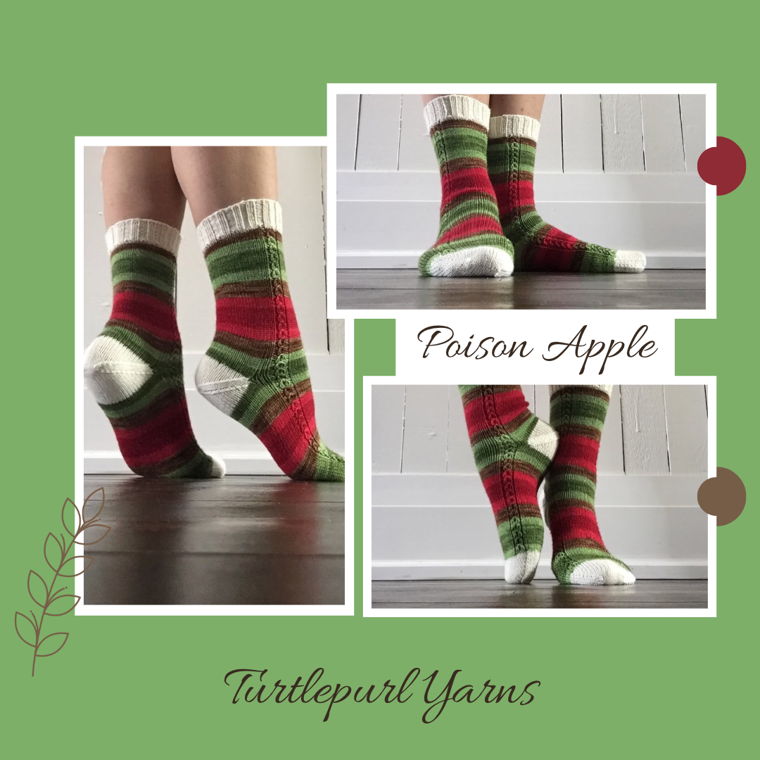 Poison Apple - Merino Sock Yarn - Ship by Nov 10th