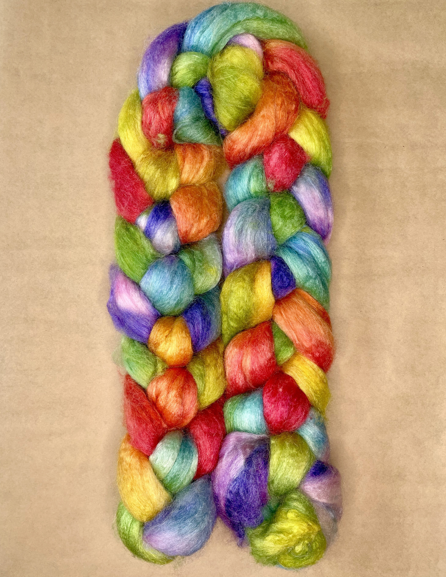 Kaleidoscope - Superwash Merino/Silk Wool Roving
