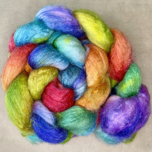 Kaleidoscope - Superwash Merino/Silk Wool Roving