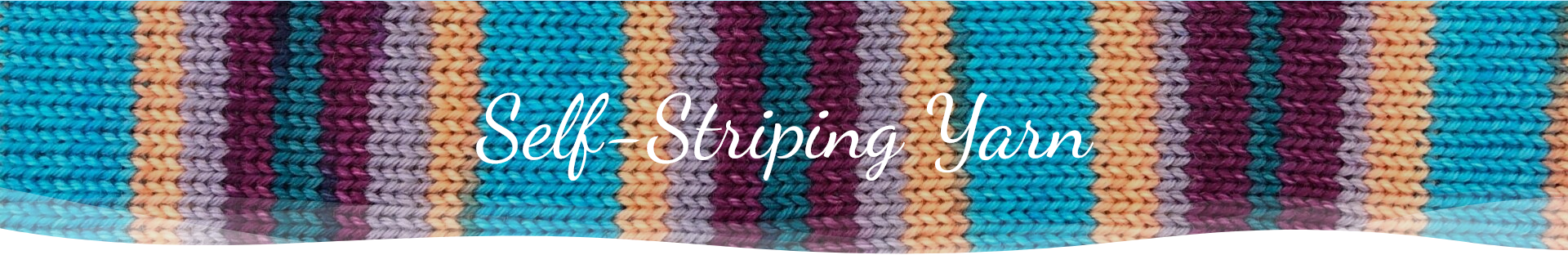 Self-striping yarn banner