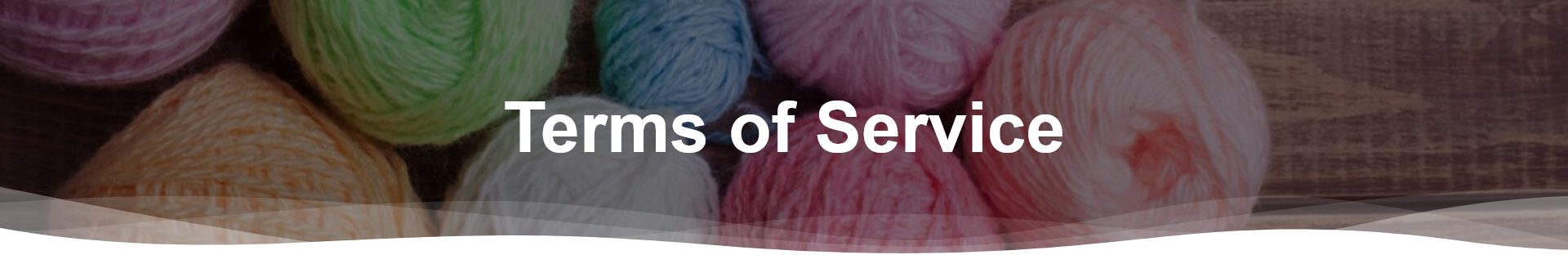 Terms of service banner