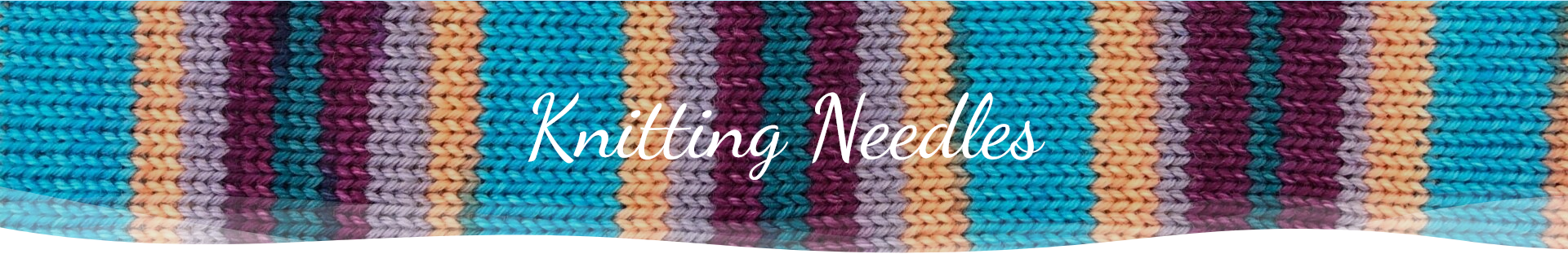 Knitting needles banner