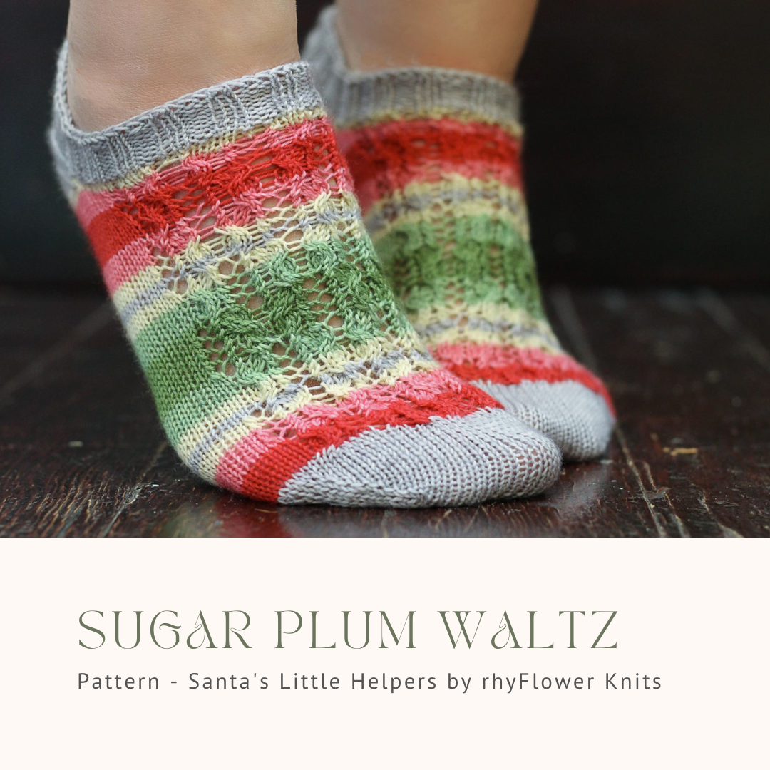 Sugar Plum Waltz With Heel and Toe - Merino Sock Yarn