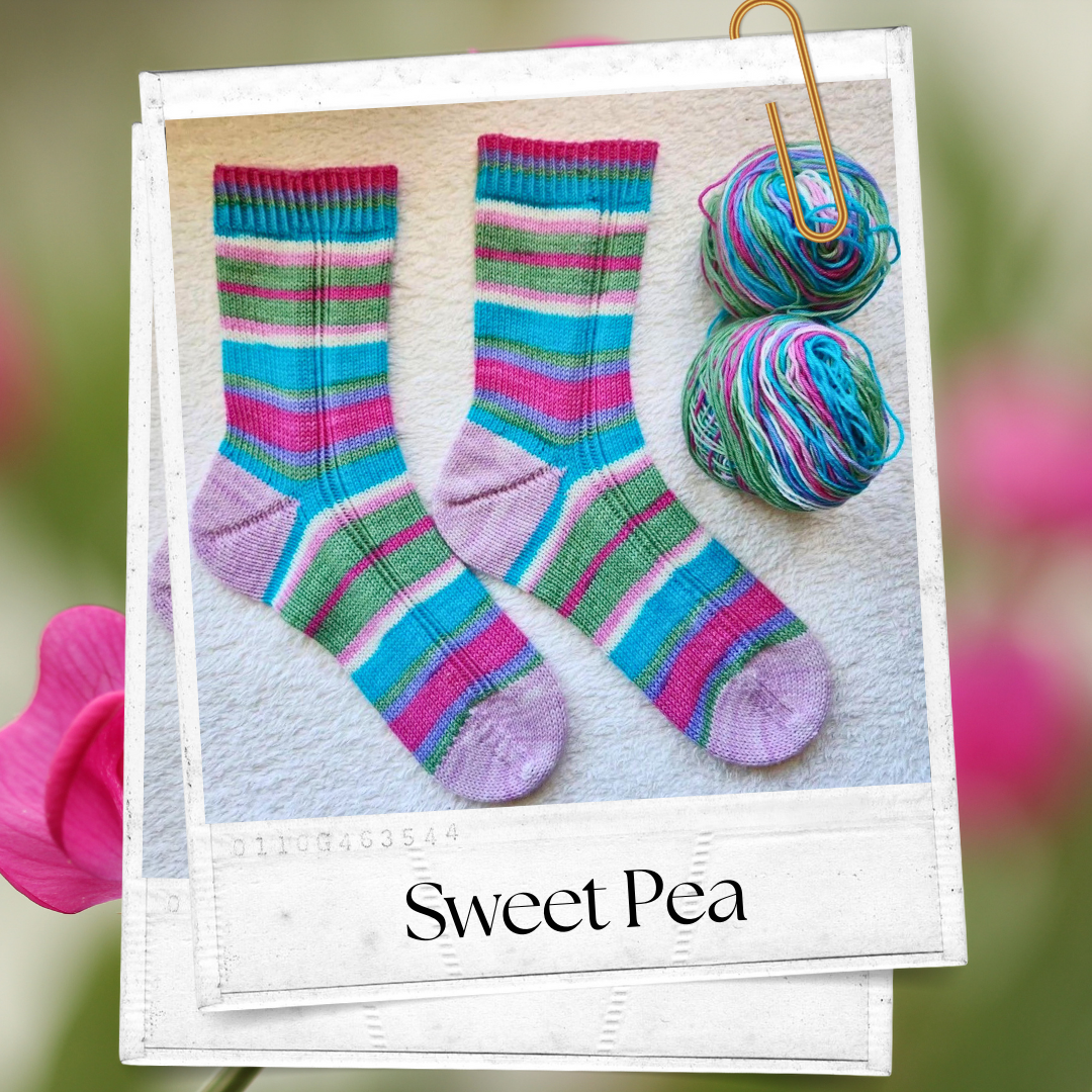 Sweet Pea With Heel and Toe - Merino Sock Yarn - Ship by Aug 25th