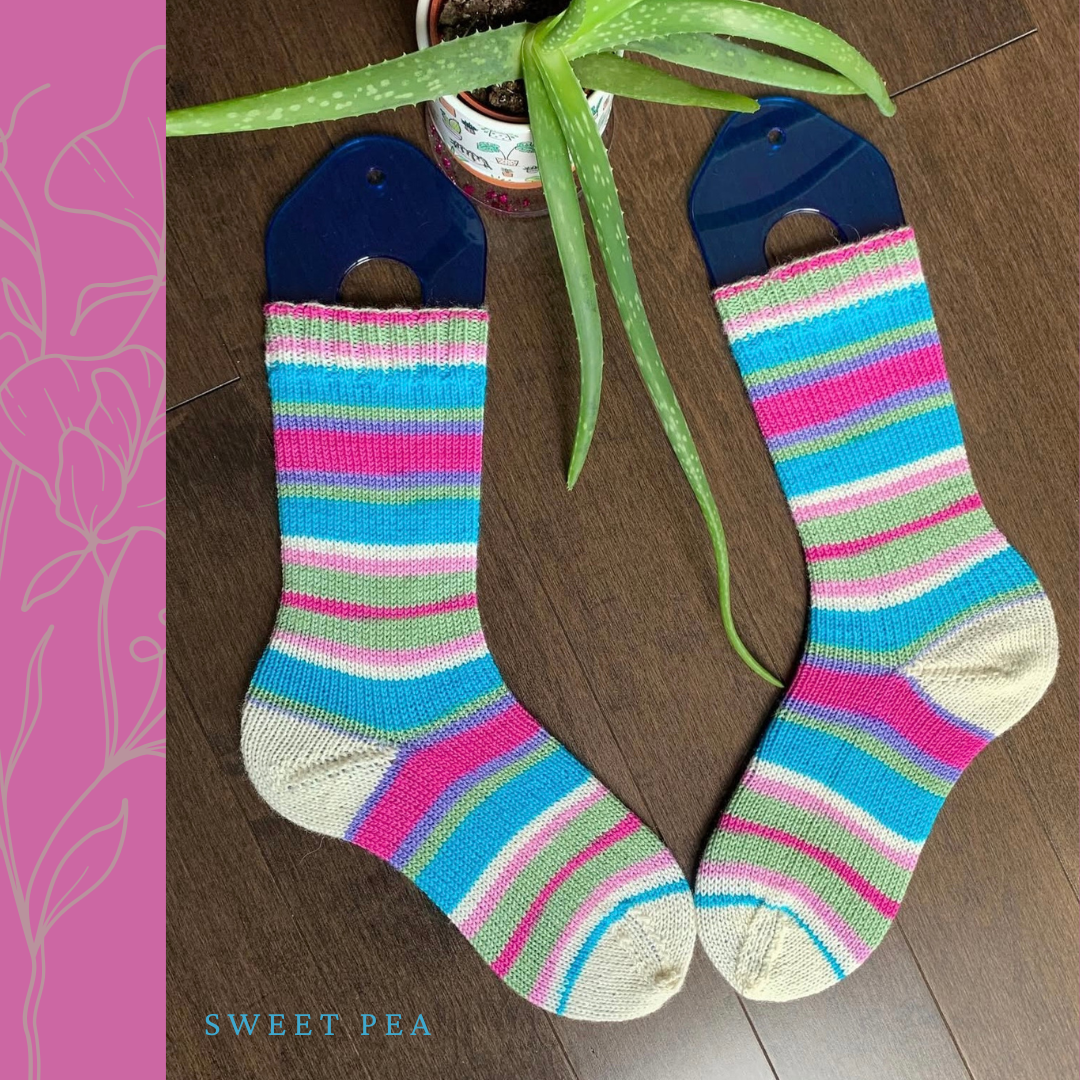 Sweet Pea With Heel and Toe - Merino Sock Yarn - Ship by Aug 25th