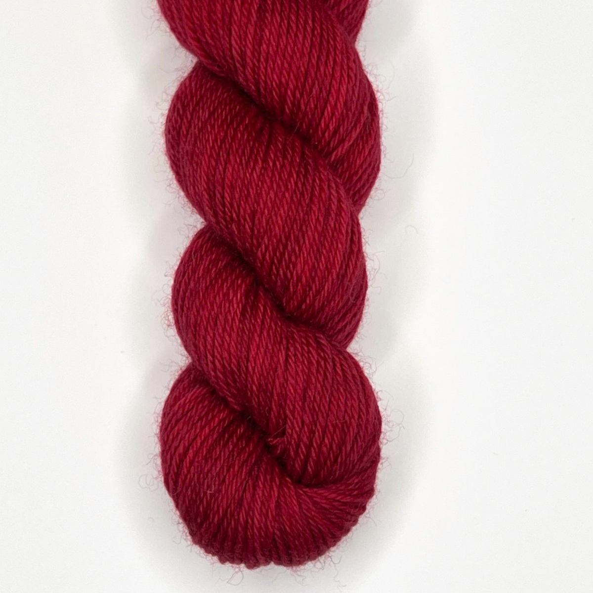 Deep Red "Trenchcoat" - Heel and Toe Skein Merino Sock Yarn
