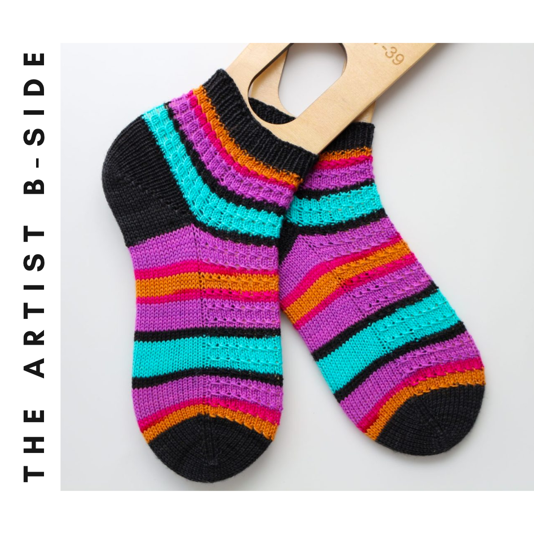 The Artist B-Side With Heel and Toe - Merino Sock Yarn - Ship by March 12th