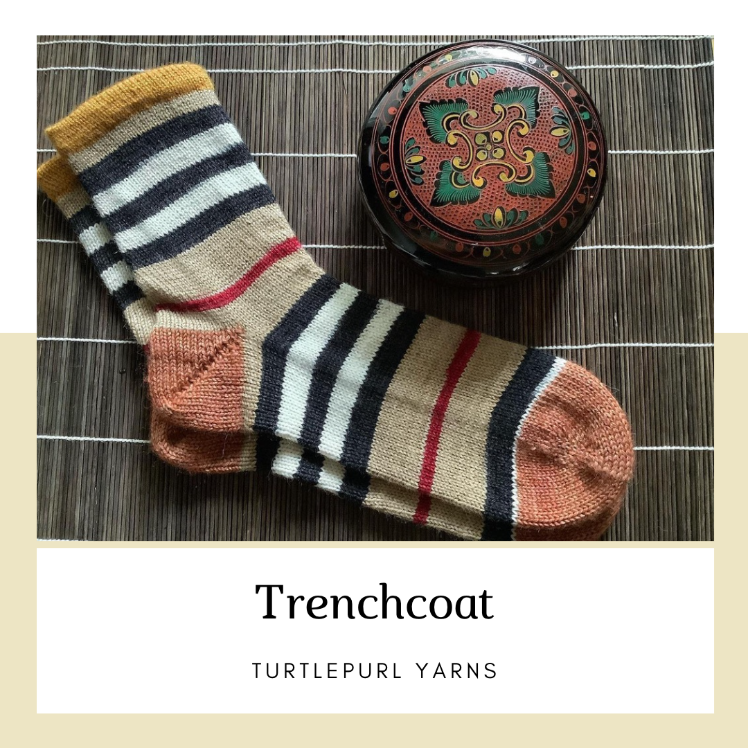 Trenchcoat With Heel and Toe - Merino Sock Yarn - Ship by March 14