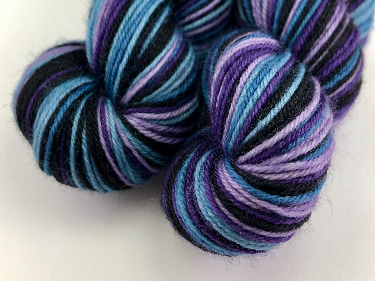 Twilight self-striping sock yarn