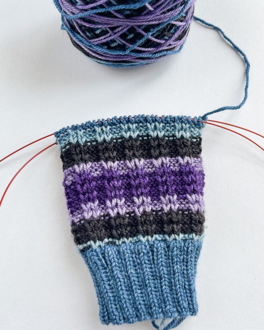 Twilight self-striping sock yarn