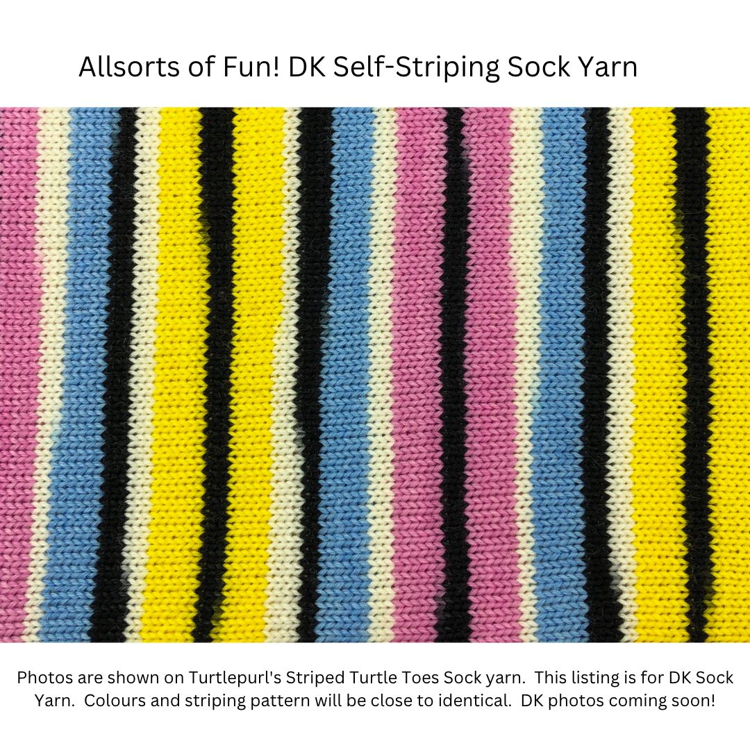 Allsorts of fun self-striping sock yarn