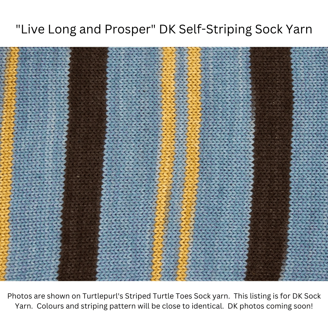 Live long & prosper Self-striping sock yarn
