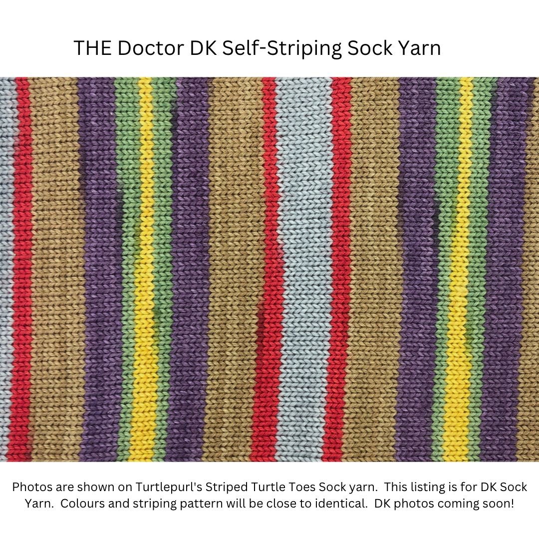 The doctor self-striping sock yarn