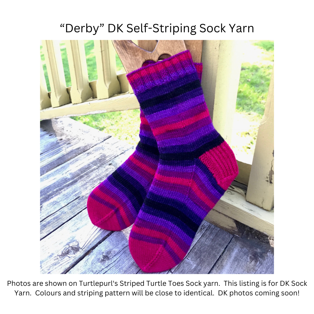 Derby self-striping sock yarn