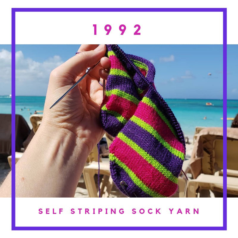 1992 self-striping sock yarn