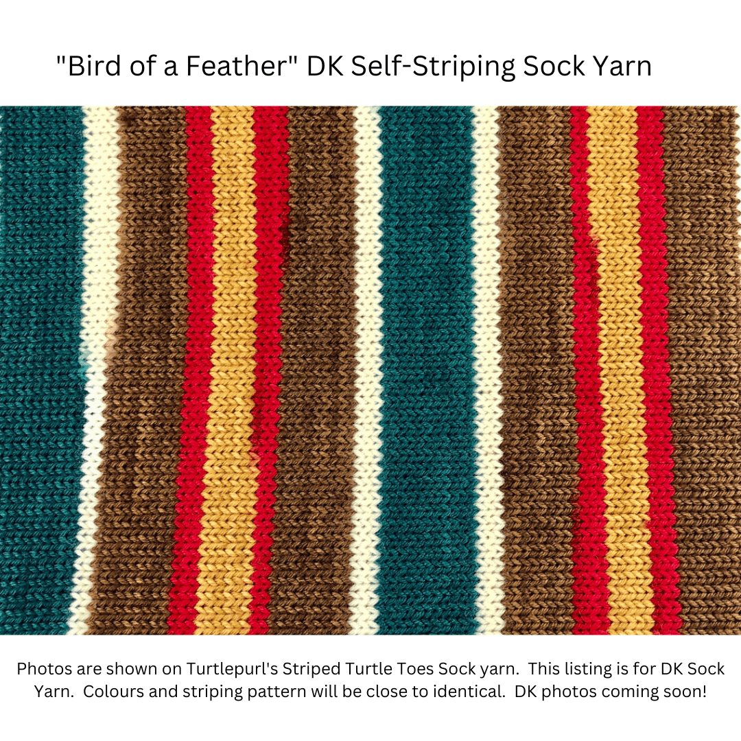 Bird of a feather Self-striping sock yarn
