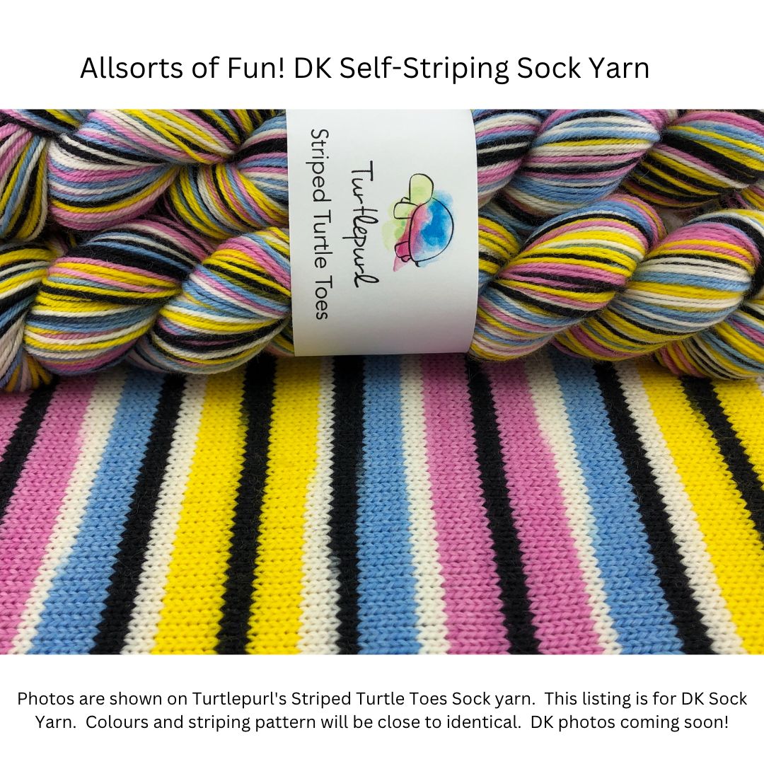 Allsorts of fun self-striping sock yarn