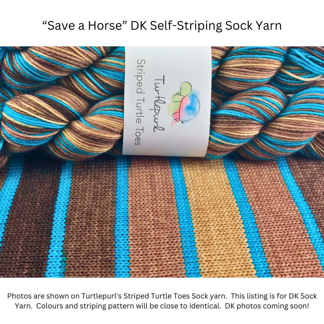 Save a horse self-striping sock yarn