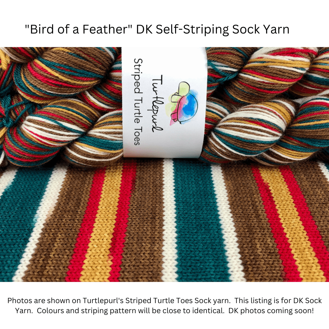 Bird of a feather Self-striping sock yarn