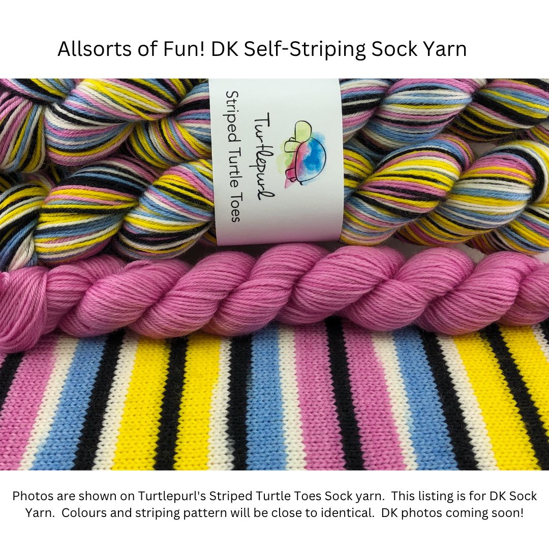 Allsorts of fun self-striping sock yarn